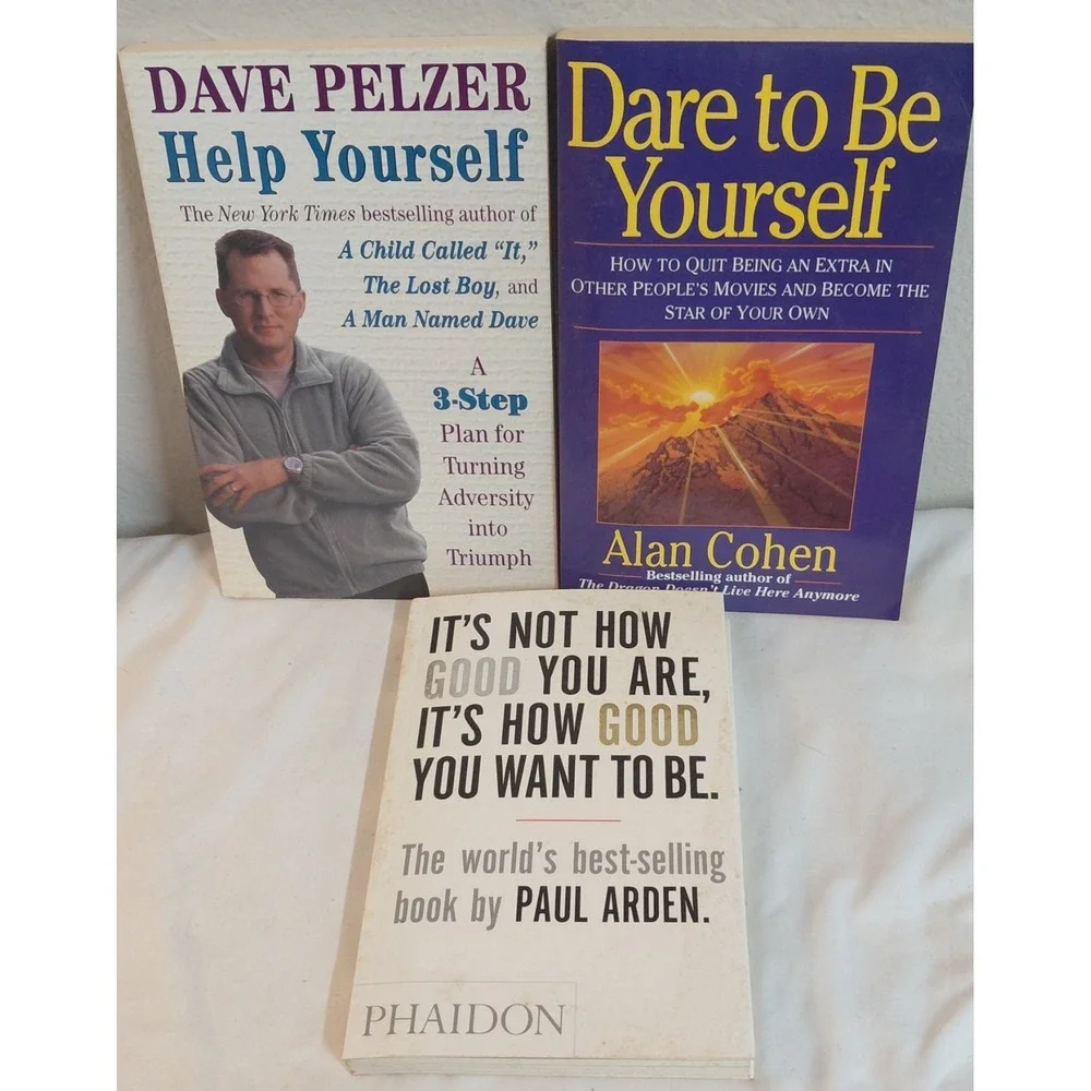 Self Help Book Lot of 3 Dave Pelzer Alan Cohen Paul Arden Motivation Success